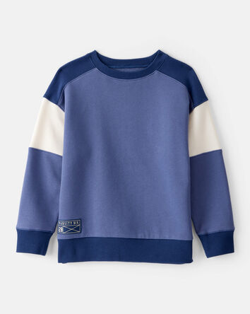 Boys Color-Block Pullover Sweatshirt - Blue, 