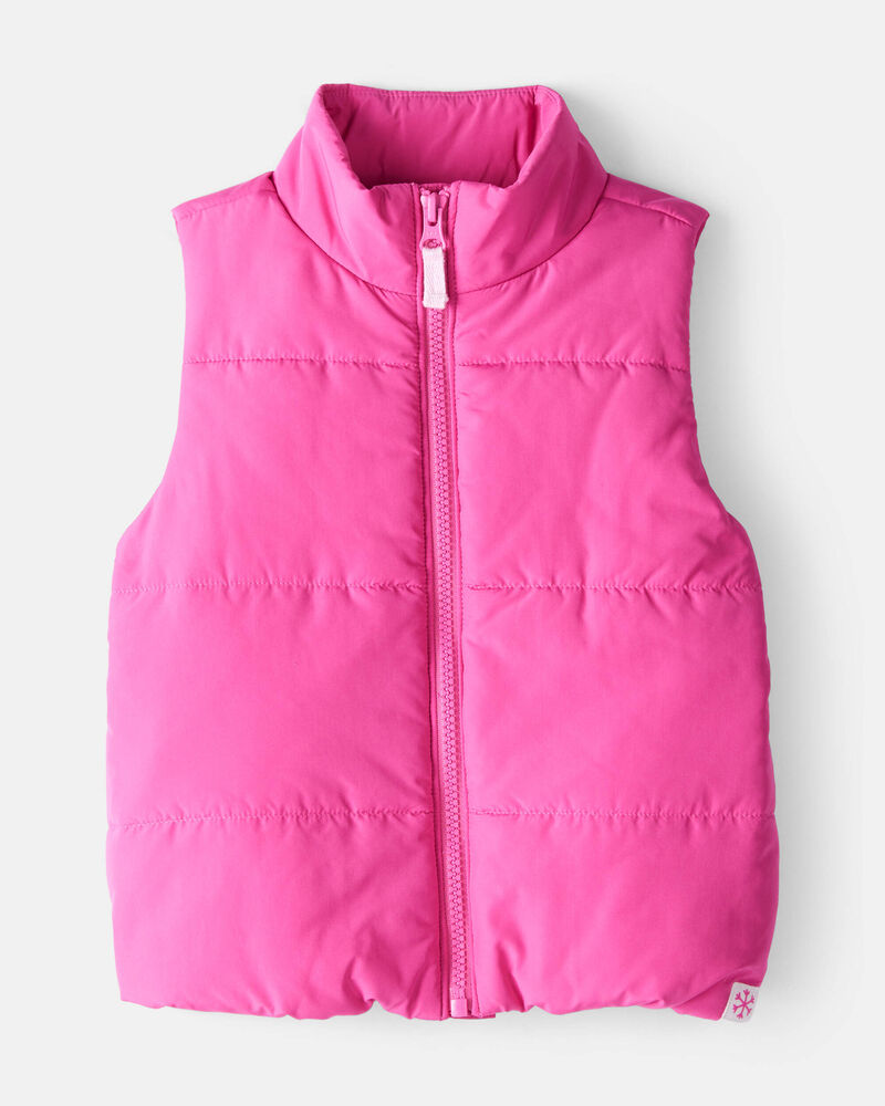 Toddler Girl Puffer Vest - Pink, image 1 of 4 slides