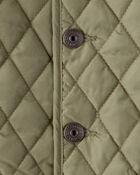 Toddler Boy Quilted Long-Sleeve Fashion Jacket - Olive, image 3 of 4 slides