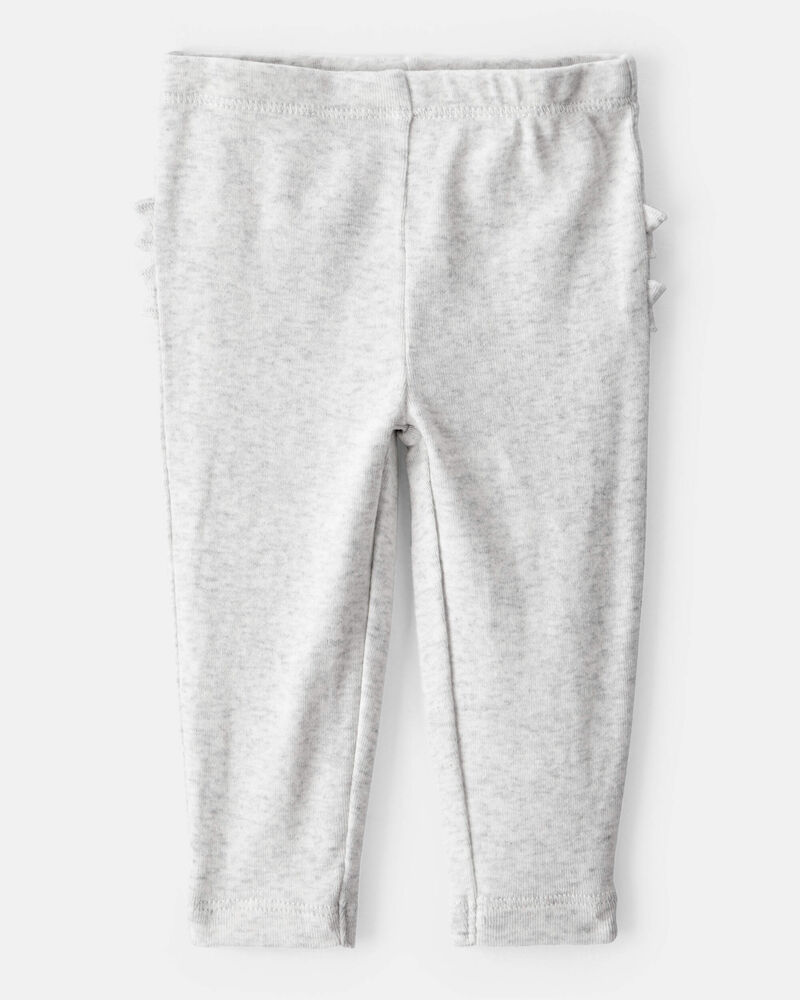 Baby 2-Pack Floral Pull-On Pants - Grey/Blue, image 2 of 6 slides