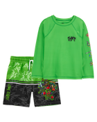 Kid 2-Piece Teenage Mutant Ninja Turtles Rashguard & Swim Trunk Set, image 1 of 7 slides