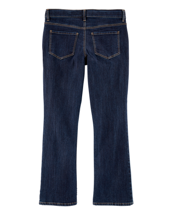Girls Dark Wash Plus-Fit Bootcut Jeans, 