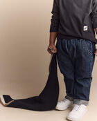 Toddler 'Hey' Long-Sleeve Pocket Tee - Black, image 4 of 6 slides