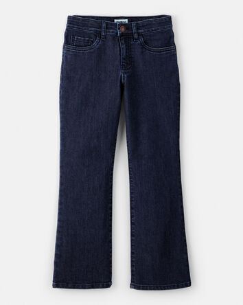 Girls Denim Wide-Leg Jeans - Blue, 