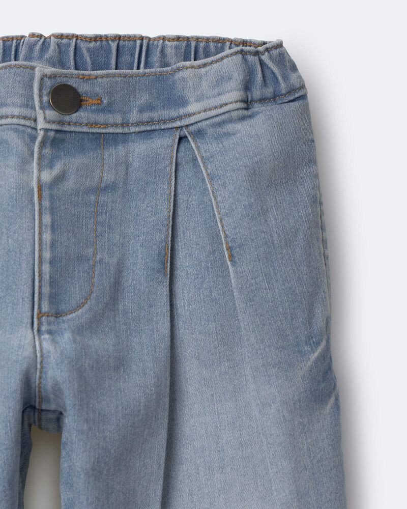 Toddler Cuffed Pant in Denim - Blue, image 7 of 7 slides