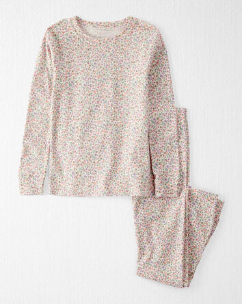 Kid Floral Print Organic Cotton 2-Piece Pajamas, 