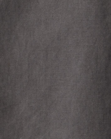 Kid Short-Sleeve Button-Down Pocket Shirt - Black, 