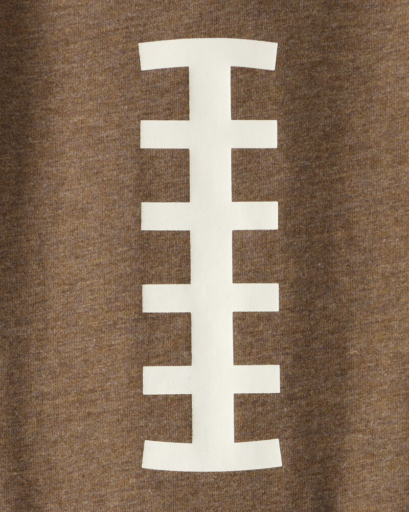 Baby Boy Football Long-Sleeve Graphic Bodysuit - Brown, image 2 of 3 slides