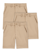 Kid 3-Pack Ponte Knit Uniform Pants - Khaki, image 1 of 4 slides
