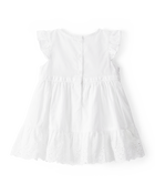 Baby Textured Eyelet Dress- White, image 2 of 5 slides