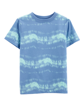 Boys Tie-Dye Cotton-Blend Tee - Blue, 