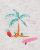 Toddler Flamingo Print Snug Fit Cotton 4-Piece Pajamas, image 3 of 4 slides