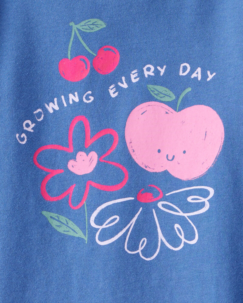 Toddler Girl Growing Every Day Long-Sleeve Graphic Tee - Blue, image 2 of 3 slides