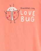 Baby Grandma's Little Love Bug Short-Sleeve Bodysuit - Peach, image 2 of 3 slides