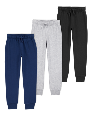 Kid 3-Pack Pull-On Drawstring Joggers, 