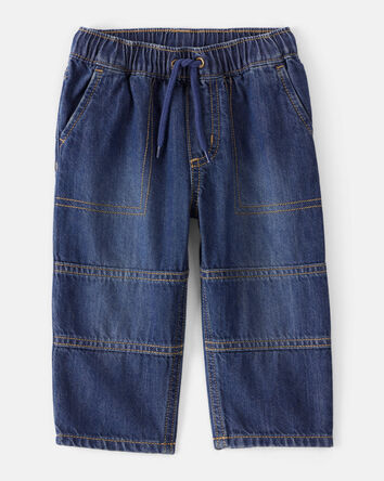 Baby Boy  Pull-On Wide-Leg Denim Jeans - Dark Wash, 