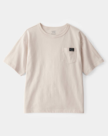 Kid "Keeping It Real" Relaxed Pocket Tee - Beige, 
