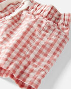 Toddler Gingham Shorts Made With Organic Cotton, image 6 of 7 slides