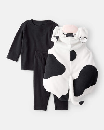 Baby 3-Piece Cow Halloween Costume - Black/White, 