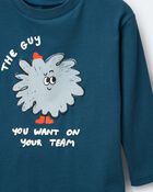 Toddler Boy Squish Character Long-Sleeve Relaxed Graphic Tee - Deep Teal, image 6 of 7 slides