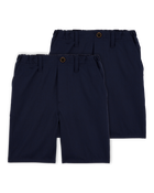 Kid 2-Pack Active Pull-On Uniform Shorts - Navy, image 1 of 4 slides
