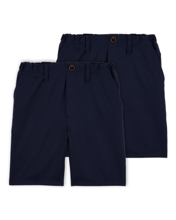Kid 2-Pack Active Pull-On Uniform Shorts - Navy, 