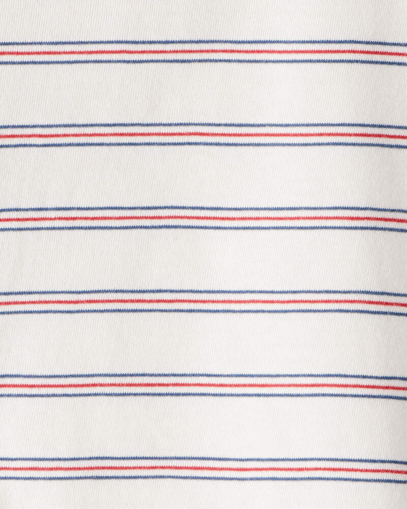 Baby Boy Striped Long-Sleeve Tee - Ivory, image 2 of 3 slides