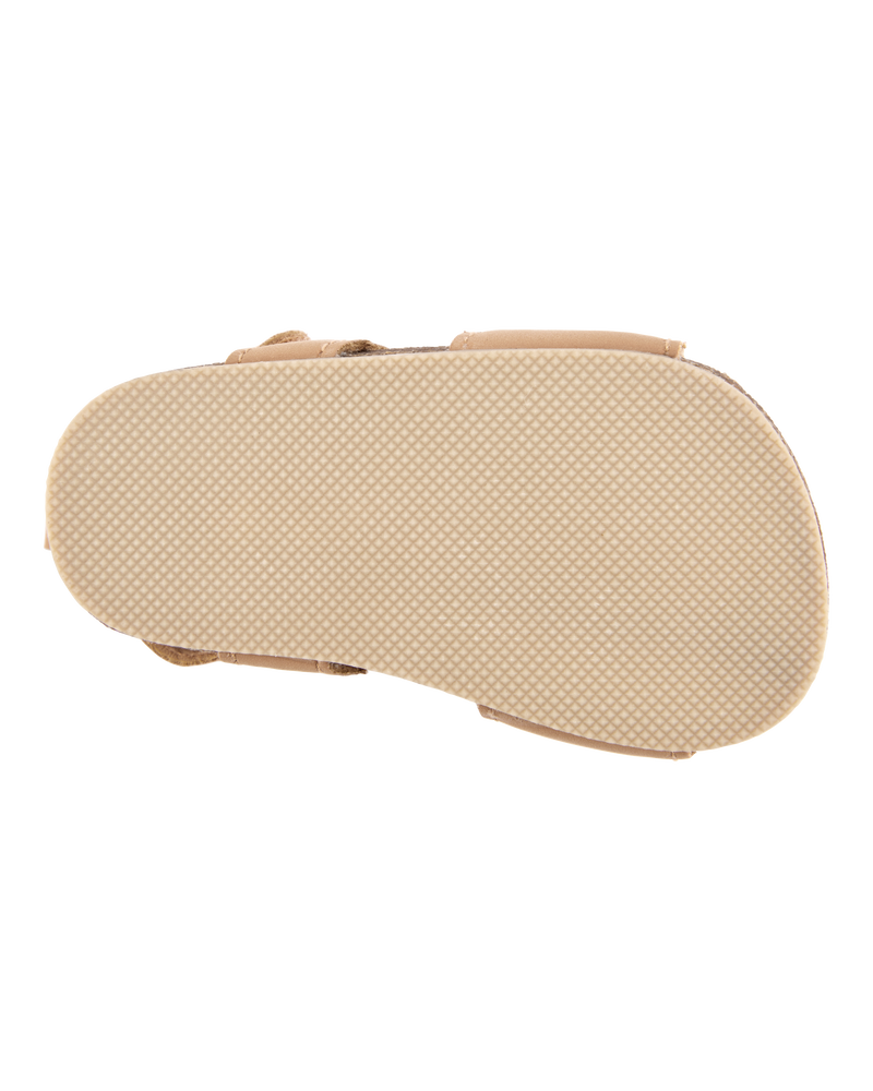 Baby Floral Buckle Faux Cork Sandals - Brown, image 5 of 6 slides