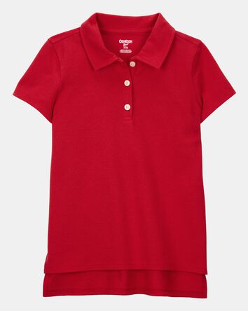 Kid Pique Uniform Polo Shirt - Red, 