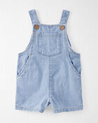 Baby Organic Cotton Chambray Shortall, image 1 of 5 slides