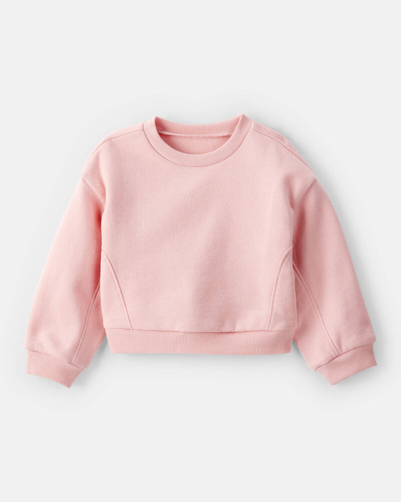 Baby Girl 2-Piece Daydream Fleece Pullover Sweatshirt & Joggers Set - Pink, image 2 of 6 slides
