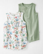 Baby 2-Pack Organic Cotton Rompers, image 1 of 5 slides