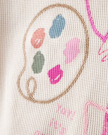 Toddler Girl Arts & Crafts Short-Sleeve Top - Ivory, 