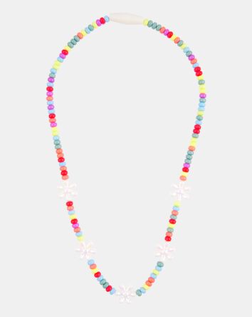 Girls Flower Beaded Necklace, 