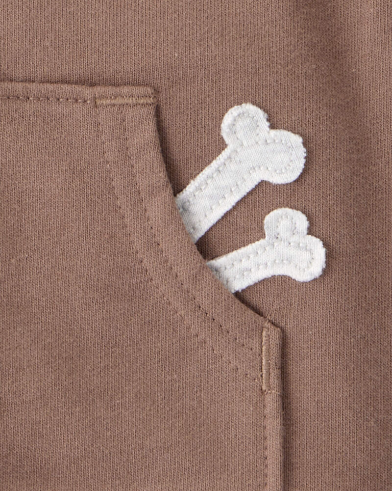 Baby 3-Piece Dog Little Vest Set - White/Brown, image 4 of 6 slides