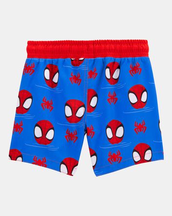 Toddler Boy Marvel&trade; Spider-Man Swim Trunks - Red/Blue, 