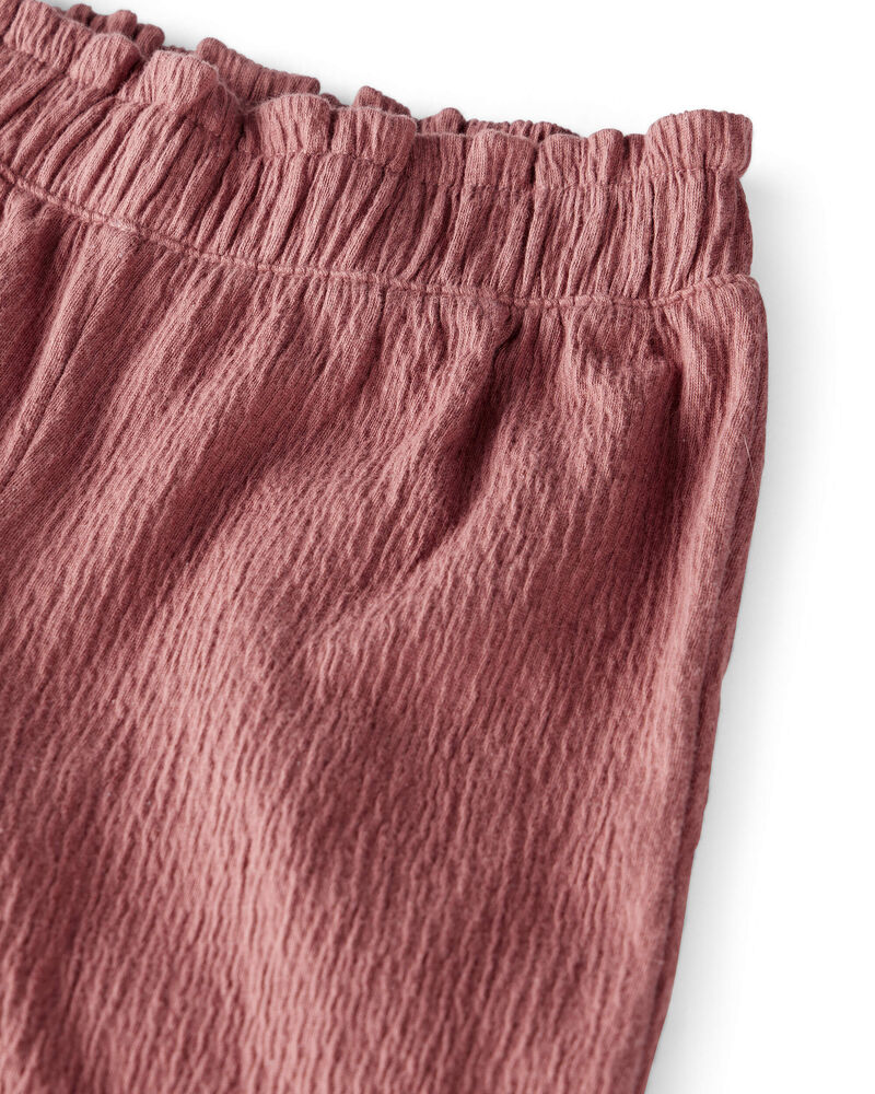 Toddler Girl 2-Piece Organic Cotton Crinkled Knit Set, image 2 of 5 slides