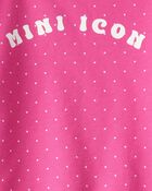 Toddler Girl Mini Icon French Terry Pullover & Pant Set - Pink, image 3 of 4 slides