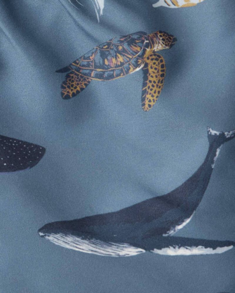 Toddler Boy Recycled Ocean-Print Swim Trunks, image 4 of 4 slides