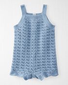 Baby Organic Cotton Pointelle Romper, image 1 of 5 slides