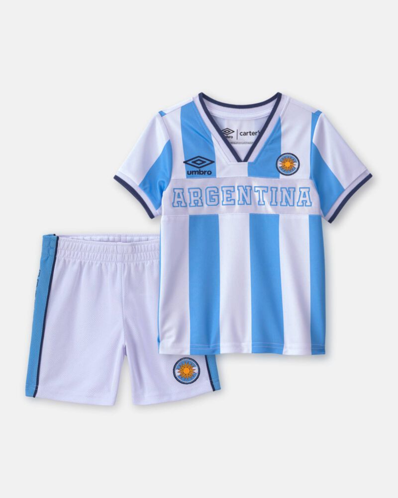 Toddler 2-Piece Umbro Argentina Soccer Jersey & Short Set - Light Blue/White, image 1 of 12 slides