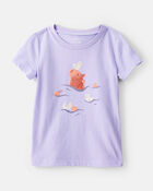 Toddler Girl Cabybara Short-Sleeve Graphic Tee - Purple, image 1 of 3 slides