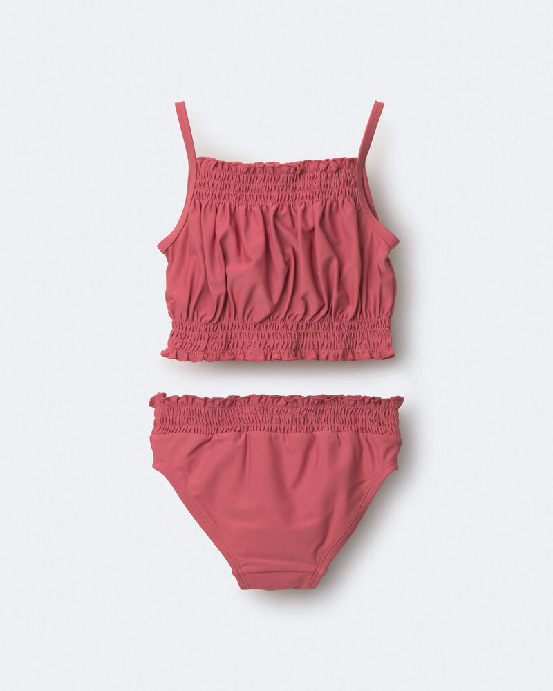 Toddler Girl Smocked Tankini Set - Rose, image 5 of 6 slides