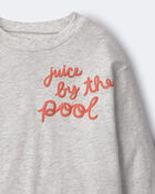 Toddler 'Juice By The Pool' Long-Sleeve Relaxed Graphic Tee - Heather Grey, image 6 of 6 slides
