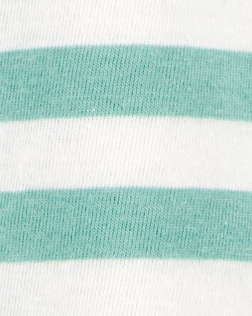 Baby Striped Short-Sleeve Pocket Tee - Green, 