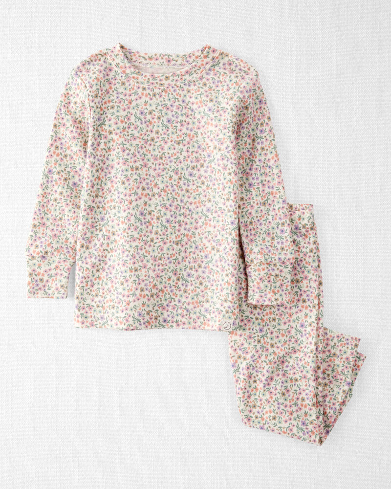 Baby Floral Print Organic Cotton 2-Piece Pajamas, image 1 of 4 slides