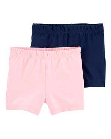 Kid 2-Pack Pink & Navy Shorts, 
