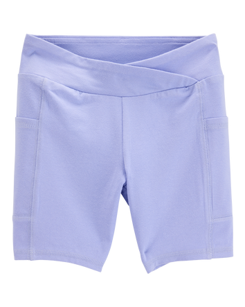 Kid High-Rise Bike Shorts - Purple, 