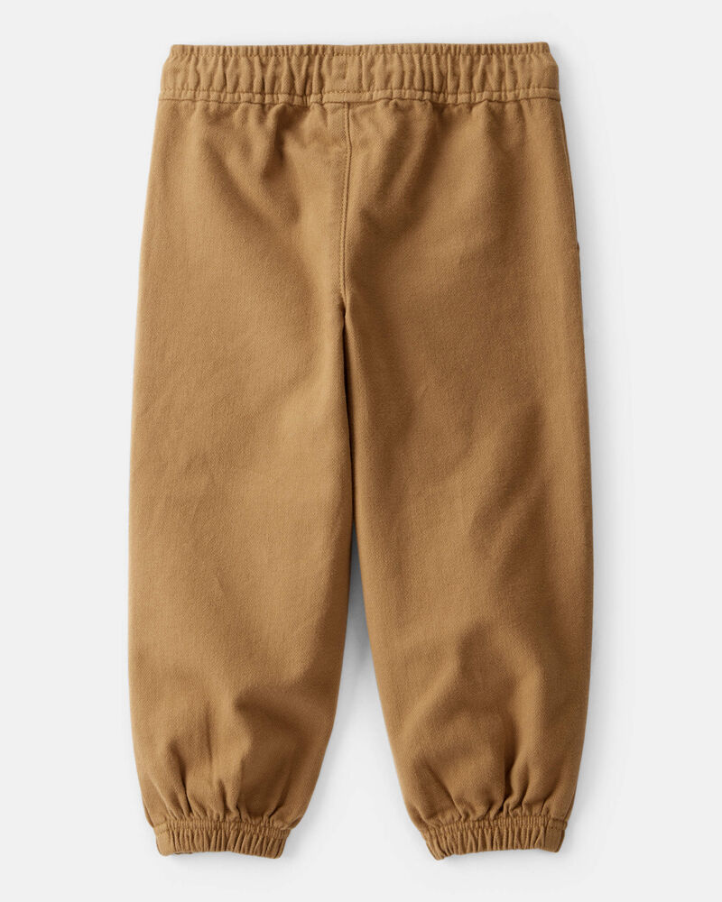 Toddler Boy  Herringbone Woven Pull-On Jogger - Brown, image 2 of 6 slides