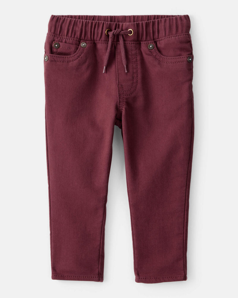 Baby Boy  Pull-On Slim Fit Pants - Red, image 1 of 4 slides